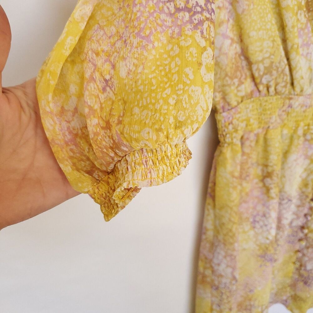 Steve Madden Women's Bb Dakota The Dreamy Mini Dress Size Large Yellow - Picture 8 of 15